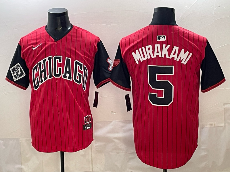 2026 Men Nike Chicago White Sox #5 Murakami red Game MLB Jersey 001